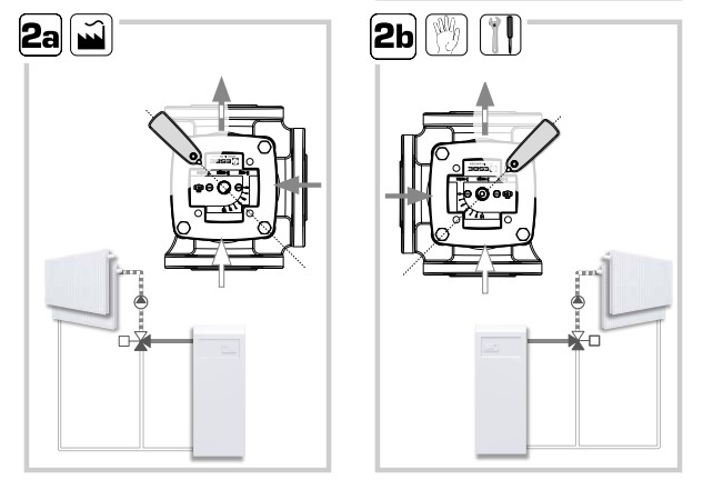 Схема смешения 2 - Пример применения смесительного клапана ESBE 3F150