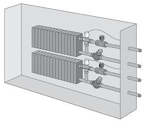 Комбинированные балансировочные клапаны AQT-R на обвязке фэнкойлов в системах с постоянными гидравлическими характеристиками