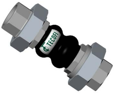 Компенсатор резиновый Tecofi DI7140S резьбовой DN15 фото - 1