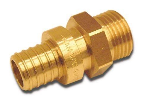 Соединитель KAN с наружной резьбой 14х2 - G1/2" латунь, 9006.37K фото - 1