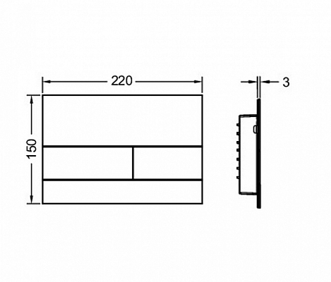 Металлическая панель смыва TECEsquare II нержавеющая сталь, 9240830 Металлическая панель смыва TECEsquare II нержавеющая сталь, 9240830 фото - 2