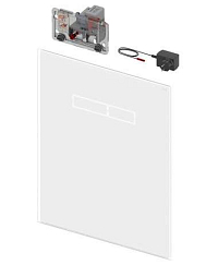 Сенсорная панель смыва TECElux белое стекло, 9650002