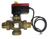 Клапан регулирующий 2/3х седельный Herz DN32 с приводом 220В, 3х