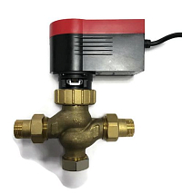 Клапан регулирующий 2/3х седельный Herz DN20 с приводом 24В, 0..10В