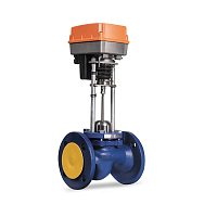 Клапан 2х ходовой регулирующий TRV DN32 Kvs 16 с приводом 3х 220В