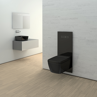 Сенсорная панель смыва TECElux черное стекло, 9650003 фото - 4