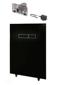 Сенсорная панель смыва TECElux черное стекло, 9650003