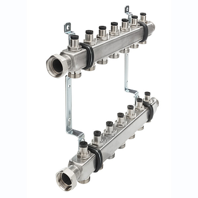 Коллектор Tece для отопления с запорными вентилями, 4 отв, 712542 фото - 1