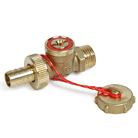 Кран шаровой латунный Giacomini выпускной НР, под отвертку, DN20, R608Y014