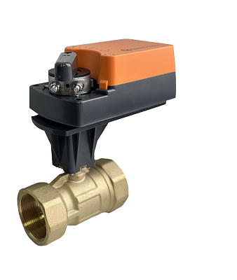 Кран шаровой 2х ходовой регулирующий TBV DN15 Kvs 1.6 с приводом 0..10В 24В Кран шаровой 2х ходовой регулирующий TBV DN15 Kvs 1.6 с приводом 0..10В 24В фото - 1