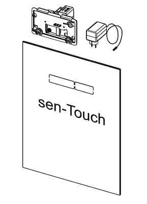 Сенсорная панель смыва TECElux черное стекло, 9650003 фото - 2