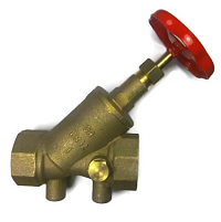 Вентиль запорный Herz Штремакс-А DN32, со сливом, 411514