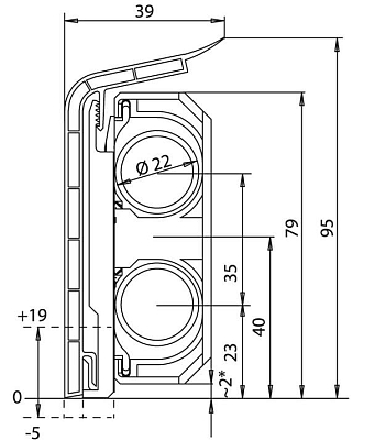 Закрытый зажим для монтажа труб перед прокладкой D22, 2250 фото - 2