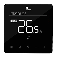Термостат электронный программируемый Wester RT66PB черный Термостат электронный программируемый Wester RT66PB черный