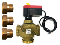 Клапан регулирующий 2/3х седельный Herz DN50 с приводом 220В, 3х фото - astuniqueidentifier